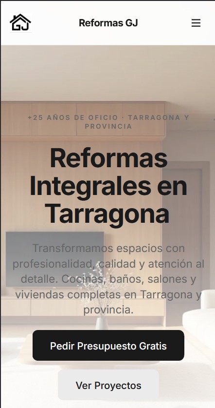 Captura móvil de Reformas GJ